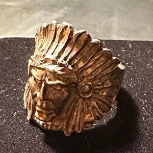 BLACK FRIDAY SALE! SILVER VINTAGE Men's Tribal Chief Tribal